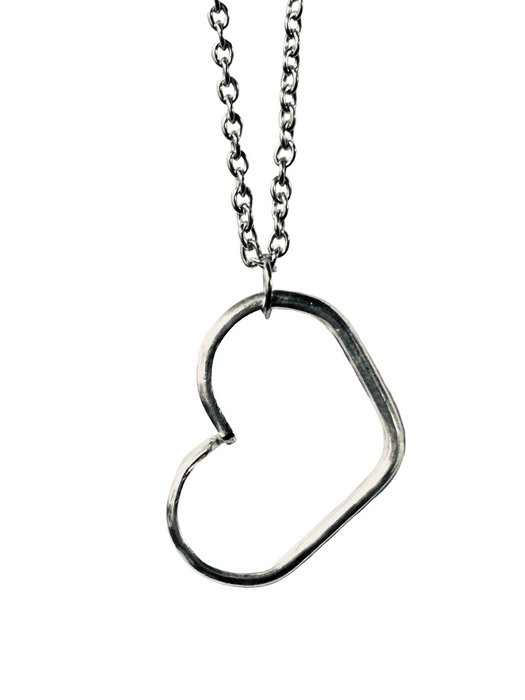 Silverplate Heart Necklace
