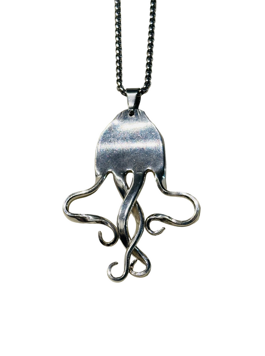 Silverplate Forktopus Necklace